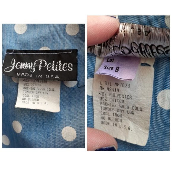 Vintage Cinderella Polka Dot Dress Pinup Blogger - Picture 7 of 8